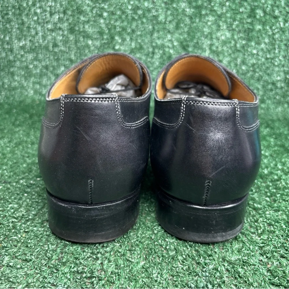 Santoni Men's‎ US Sz 12.5 EE Black Leather Derby Shoes Made In Italy MSRP $1000+